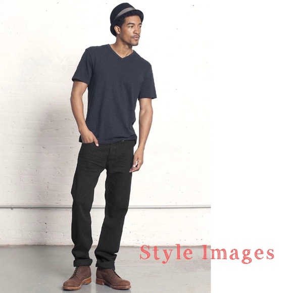 RAG and Bone RB15X Slim Straight Jeans Coated Black - Picture 10 of 10